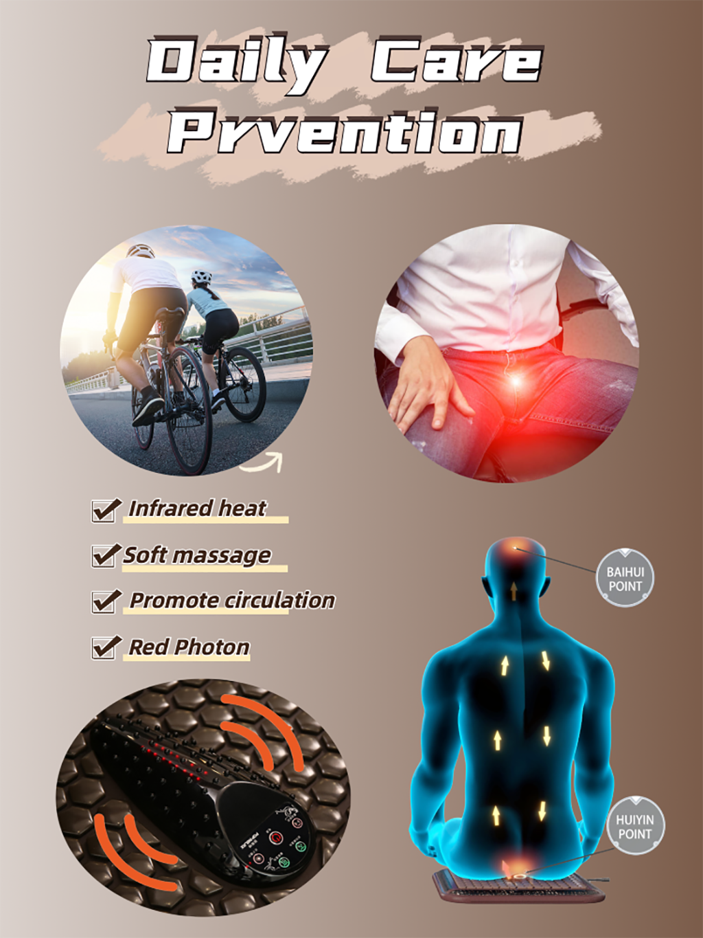 Prostate massage mat for man